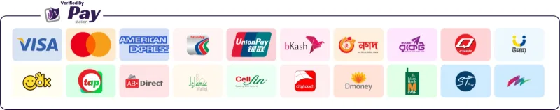 Verified by PayStation - Visa, Mastercard, American Express, NexusPay, UnionPay, bKash, Nagad, Rocket, Upay and more